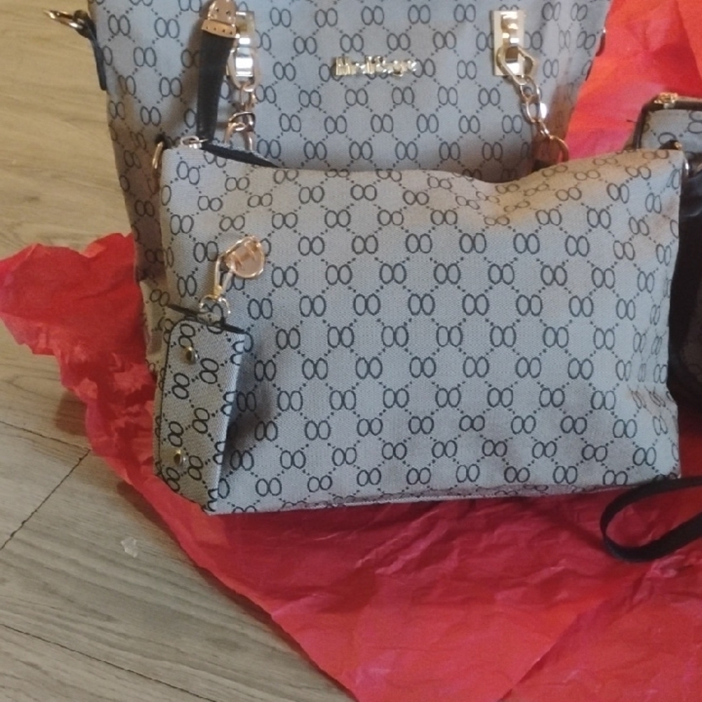 Nique Black and Gray Patterned Baby Bag Set - Picture 3 of 7